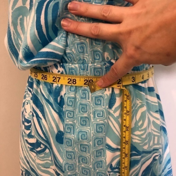 LILLY PULITZER Windward Dress Resort White Blue Sea Ruffles Mini Beach Summer - Picture 9 of 10